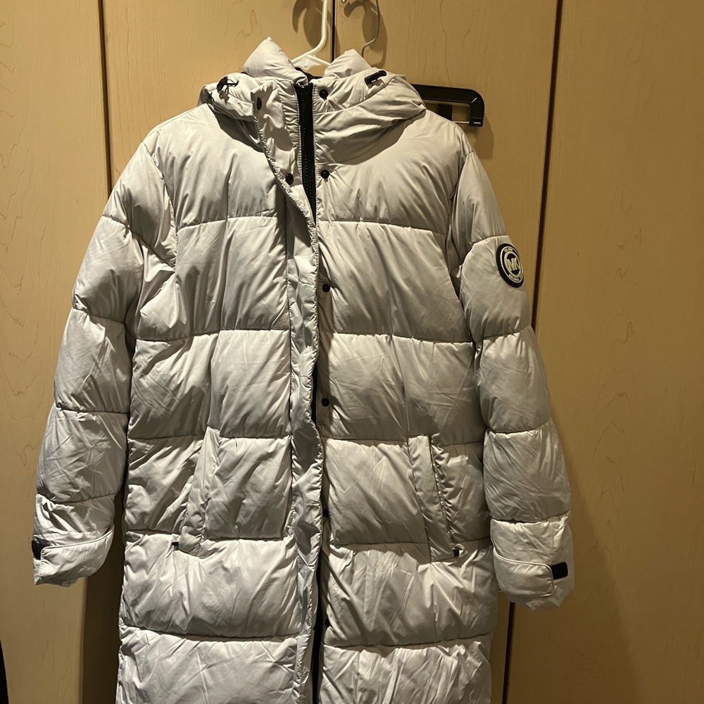 Michael Kors Silver Puffer Jacket